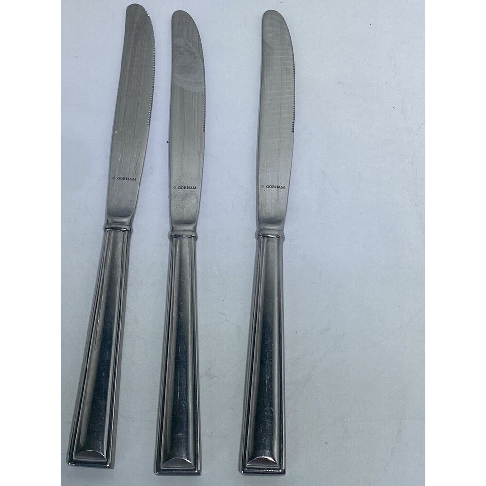 NEW Gorham Stainless MARABELLA 3 DINNER KNIVES 9 1/2" Flatware replacement